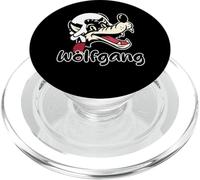 Un lupo del fumetto nome Wolfgang con Mozart 18 ° secolo parrucca PopSockets PopGrip per MagSafe