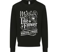 Un Madre È Like A Fiore Mum Mamma Giorno Bambini Felpa Maglione
