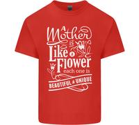 Un Madre È Like A Fiore Mum Mamma Giorno Uomo Cotone T-Shirt