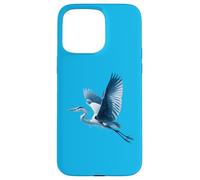 Un maestoso airone azzurro in volo - Design artistico Custodia per iPhone 15 Pro Max