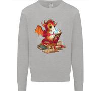 Un Maglione Per Bambini Con Drago Lettore Di Libri Fantasy