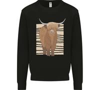Un Maglione Sweatshirt Per Uomo Con Mucca Highland Raffreddata