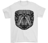 Un Mandala Tartaruga Testa Tribale Tartaruga T-Shirt 100% Cotone