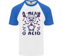 Un Mean O Acido Divertente Angry Biology Uomo S/S Baseball T-Shirt