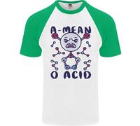 Un Mean O Acido Divertente Angry Biology Uomo S/S Baseball T-Shirt