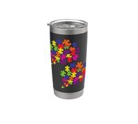 Un miscuglio di pezzi di puzzle! Bicchiere termico in acciaio inox doppia parete