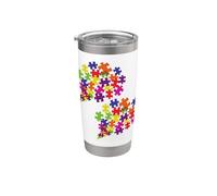 Un miscuglio di pezzi di puzzle! Bicchiere termico in acciaio inox doppia parete