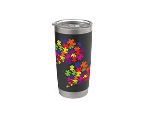 Un miscuglio di pezzi di puzzle! Bicchiere termico in acciaio inox doppia parete