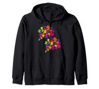 Un miscuglio di Pezzi di Puzzle! Felpa con Cappuccio