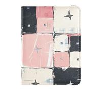 Un modello senza cuciture di Blush e Liwhite Squares Custodia porta passaporto in pelle Combo Custodia per passaporto Custodia a portafoglio leggera, uno, seamless, modello, di, blush, e, liwhite,