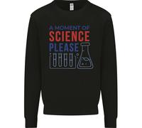 Un Momento Di Scienza Per Favore Divertente Chimica Uomo Felpa Maglione