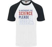 Un Momento Di Scienza Per Favore Divertente Chimica Uomo S/S Maglietta Baseball