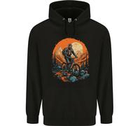 Un Mountain Motociclista Nel Wilderness Moto MTB Bambini Felpa con Cappuccio