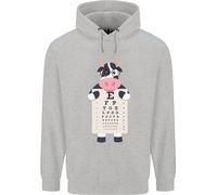 Un Mucca che Tiene Un Snellen Occhio Chart Occhiali Bambini Felpa con Cappuccio