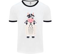 Un Mucca che Tiene Un Snellen Occhio Chart Occhiali Uomo Ringer