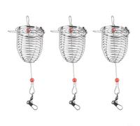 Un must have per i pescatori set di 10 gabbie per l'alimentazione dei pesci in filo metallico resistente per migliorare le tue abilità (centrale e media)