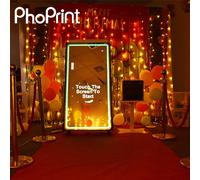 Un must have per le feste di Natale La più recente cabina fotografica a specchio magico di alta qualità con cornice a led con grande schermo 65-43inblack full
