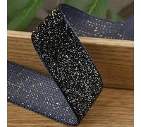 un nastro di velluto morbido, Nastro di velluto in filo d'oro glitterato da 5 metri for artigianato fai da te, accessori for cappelli, abbigliamento, cappelli, materiali for cucire(Navy,16mm)