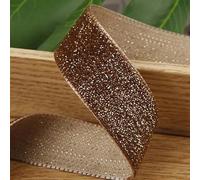 un nastro di velluto morbido, Nastro di velluto in filo d'oro glitterato da 5 metri for artigianato fai da te, accessori for cappelli, abbigliamento, cappelli, materiali for cucire(Light coffee,16mm)
