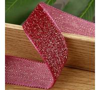 un nastro di velluto morbido, Nastro di velluto in filo d'oro glitterato da 5 metri for artigianato fai da te, accessori for cappelli, abbigliamento, cappelli, materiali for cucire(Rose red,16mm)