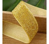 un nastro di velluto morbido, Nastro di velluto in filo d'oro glitterato da 5 metri for artigianato fai da te, accessori for cappelli, abbigliamento, cappelli, materiali for cucire(Turmeric,25mm)