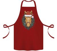 Un Natale Cavallo Equestre Cotone Grembiule 100% Biologico