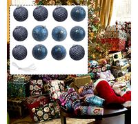 un Natale Magico 12PCS Set Palline di Natale Infrangibili Misura 8CM
