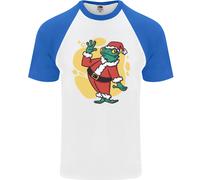 Un Natale Rana Vestito Come Babbo Natale DA UOMO S/S Baseball T-Shirt