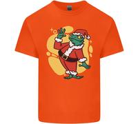 Un Natale Rana Vestito Come Babbo Natale T-Shirt Ragazzi Ragazze