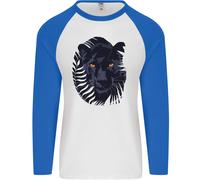 Un Nero Panther Uomo L/S Baseball T-Shirt