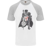 Un Nights Templare st Georges Giorno Inghilterra DA UOMO S/S Baseball T-Shirt