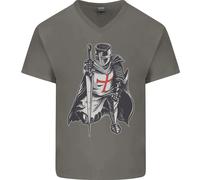 Un Nights Templare st Georges Giorno Inghilterra Uomo Scollo A V Cotone T-Shirt