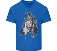 Un Nights Templare st Georges Giorno Inghilterra Uomo Scollo A V Cotone T-Shirt