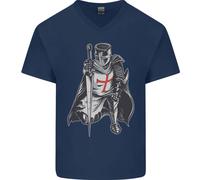 Un Nights Templare st Georges Giorno Inghilterra Uomo Scollo A V Cotone T-Shirt