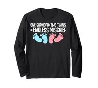 Un Nonno Due Gemelli Endless Mischief Twin Nonno Maglia a Manica