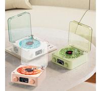 Un nuovo altoparlante con l aspetto di un giradischi e un altoparlante che dorme in ascolto delle onde del mare con un effetto di luce cangiante Bianco,rosa,verdeABS