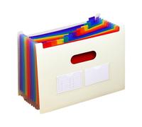 Un organizzatore a 4 strati per documenti, fisarmoniche, cartella di ordinamento, file organizzatore