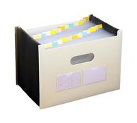 Un organizzatore a 4 strati per documenti, fisarmoniche, cartella di ordinamento, file organizzatore