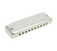 Un organo a bocca maggiore Blues Harmonica 10 fori per prestazioni professionali, principianti, studenti(bianca)