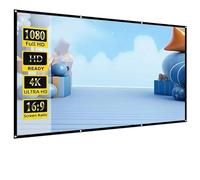 Un ottimo aiuto for la proiezione di film in campeggio all'aperto, con schermo a corda, cinema mobile da 60-150 pollici, diverse dimensioni tra cui scegliere(72inch with rope)