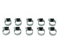 Un Pacco Pacchetto 10 HD CLAMPS 19-28mm Fascette a Vite Stringitubo Alluminio