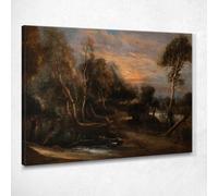 Un Paesaggio Boscoso Al Tramonto Peter Paul Rubens, ppr9 quadro stampato su tela