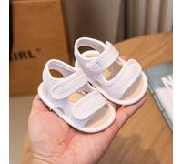 Un paio di scarpe da spiaggia in tessuto per bambini con design doppio, sandali casual piatti e confortevoli adatti per l'estate CN9-10,CN11-12,CN13-14,CN15-16Colore unico