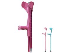 Un Paio di Stampelle Pieghevoli per L'avambraccio (Rosa/Blu), Stampelle Regolabili in Altezza (93-115 cm), Stampelle Leggere in Alluminio, Altezza Adatta 4'7“ -6' (Colore : Rosa, Dimens
