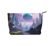 Un paio di tigri fantasia borsa cosmetica portatile grande capacità borsa cosmetica velluto a coste cerniera borsa da toilette borsa da viaggio, Alone colorato, Taglia unica