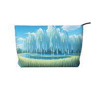 Un paio di tigri fantasia borsa cosmetica portatile grande capacità borsa cosmetica velluto a coste cerniera borsa da toilette borsa da viaggio, Acqua Chiara, Taglia unica