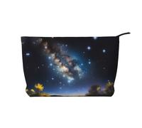 Un paio di tigri fantasia borsa cosmetica portatile grande capacità borsa cosmetica velluto a coste cerniera borsa da toilette borsa da viaggio, Stelle cosmiche, Taglia unica