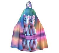 Un paio di tigri mantello lungo con cappuccio mantello in poliestere strega costumi di Halloween per costume cosplay donne uomini