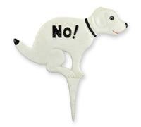 Un paletto da giardino in ghisa: Niente escrementi di cane replica design retrò