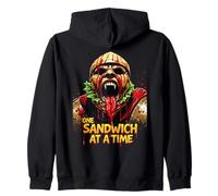 Un Panino alla Volta Amante del Cibo Felpa con Cappuccio